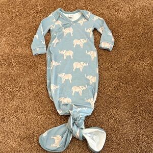 Copper Pearl Elephant Print Knotted Gown